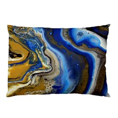 Peinture Acrylique Bleu Pillow Case (two Sides)