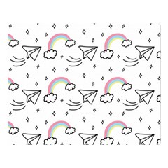 Cute Art Print Pattern Double Sided Flano Blanket (large) 