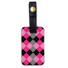 Seamless-argyle-pattern Luggage Tag (one Side)