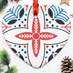 Motif Heart Ornament (two Sides)