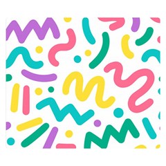 Abstract Pop Art Seamless Pattern Cute Background Memphis Style Double Sided Flano Blanket (small) 