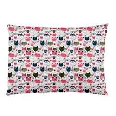 Adorable Seamless Cat Head Pattern01 Pillow Case (two Sides)