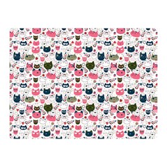 Adorable Seamless Cat Head Pattern01 Double Sided Flano Blanket (mini) 