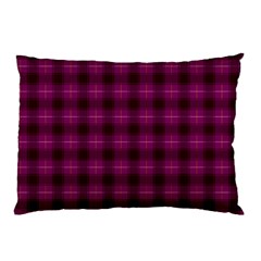 Dark Purple, Violet Tartan, Buffalo Plaid Like Pattern Pillow Case (two Sides)