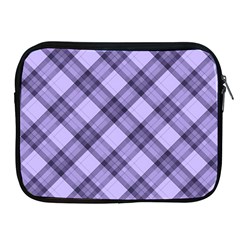Pastel Purple And Steel Black Lines Pattern, Retro Tartan, Classic Plaid Apple Ipad 2/3/4 Zipper Cases