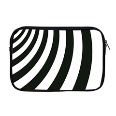 Black And White Zebra Stripes Pattern Apple Macbook Pro 17  Zipper Case