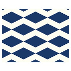 Diamonds Blue Double Sided Flano Blanket (medium) 