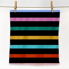 Colorful Mime Black Stripes Face Towel