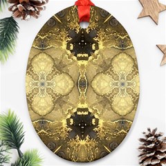 Black And Gold Ornament (oval)