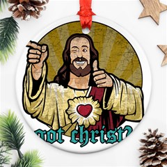 Buddy Christ Round Ornament (two Sides)