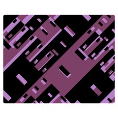 Dark Geometric Shapes Print Pattern Double Sided Flano Blanket (medium) 
