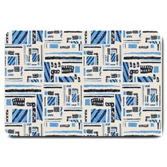 Ethnic Geometric Abstract Textured Art Large Doormat 