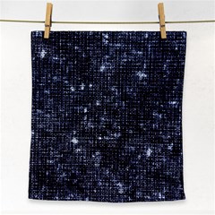 Geometric Dark Blue Abstract Print Pattern Face Towel