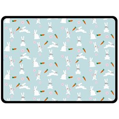 Funny And Funny Hares  And Rabbits In The Meadow Fleece Blanket (large) 