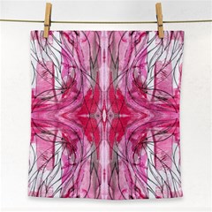 Magenta Marbling Symmetry Face Towel