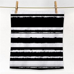 Bandes Abstrait Blanc/noir Face Towel