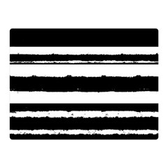 Bandes Abstrait Blanc/noir Double Sided Flano Blanket (mini) 