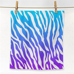 White Tiger Purple & Blue Animal Fur Print Stripes Face Towel