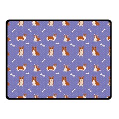 Cute Corgi Dogs Fleece Blanket (small)