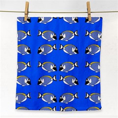 Powder Blue Tangs Face Towel