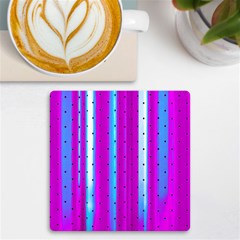 Warped Stripy Dots Uv Print Square Tile Coaster 