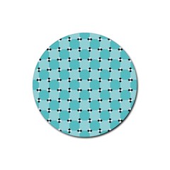 Illusion Blocks Pattern Rubber Coaster (round)