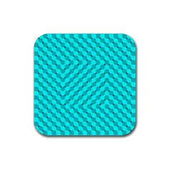 Illusion Waves Pattern Rubber Coaster (square)