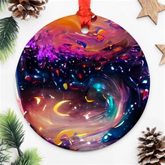 Galaxy Glass Ornament (round)