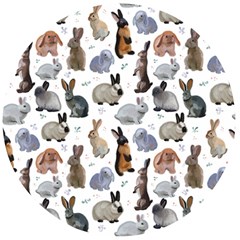 Funny Bunny Wooden Bottle Opener (round)
