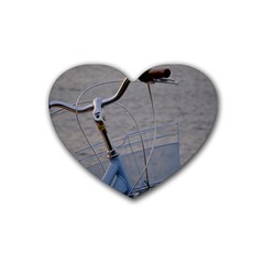 Classic Blue Rubber Coaster (heart)