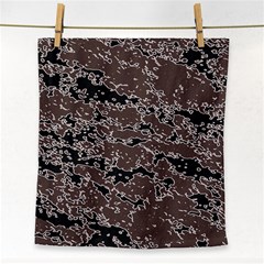 Brown And Black Abstract Vivid Texture Face Towel