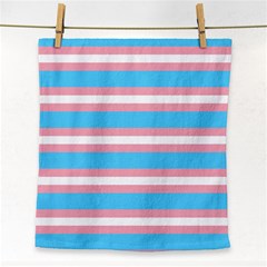 Trans Flag Stripes Face Towel