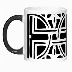 Black And White Geometric Geometry Pattern Morph Mug