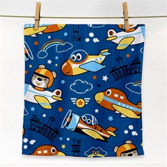 Seamless-pattern-with-nice-planes-cartoon Face Towel