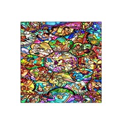 Character Disney Stained Satin Bandana Scarf 22  X 22 