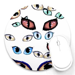 Glasses Round Mousepads