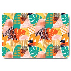 Colors Tropical Eaves Brush 2 Large Door Mat