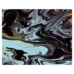Abstract Painting Black Double Sided Flano Blanket (medium) 