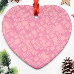 Pink Heart Ornament (two Sides)