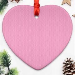 Background Pink Modern Heart Ornament (two Sides)