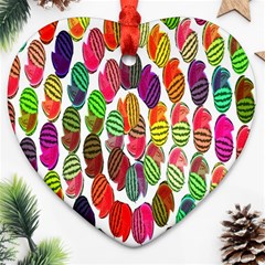 Watermelon Heart Ornament (two Sides)