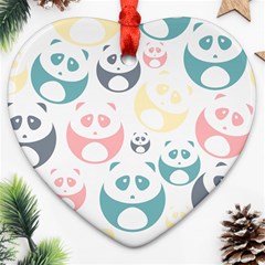 Pandas-panda Heart Ornament (two Sides)