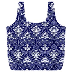 Blue Lace Decorative Ornament - Pattern 14th And 15th Century - Italy Vintage  Full Print Recycle Bag (xxxl)