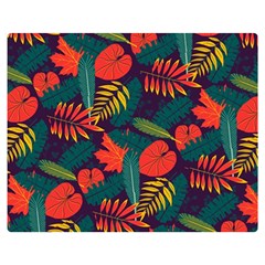 Leaves Pattern Wallpaper Seamless Double Sided Flano Blanket (medium) 