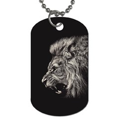 Angry Male Lion Dog Tag (one Side)