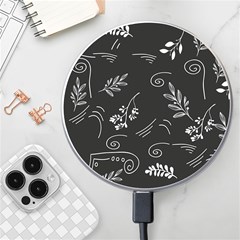Leaves Doodle Digital Paper Foliage Wireless Charger