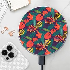 Leaves Pattern Wallpaper Seamless Wireless Charger