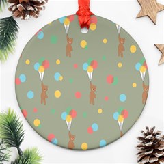 Bear 1 Round Ornament (two Sides)