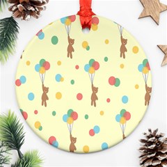 Bear 2 Round Ornament (two Sides)