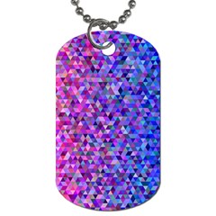 Abstract Triangle Tile Mosaic Pattern Dog Tag (one Side)